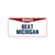 Beat Michigan Ohio License Plate Sticker