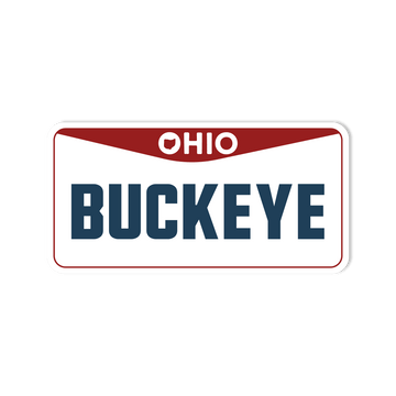 Buckeye Ohio License Plate Sticker