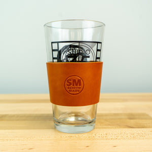 Leather Pint/Coffee Sleeve - Whiskey