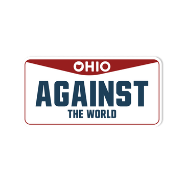 Ohio Against The World Ohio License Plate Sticker