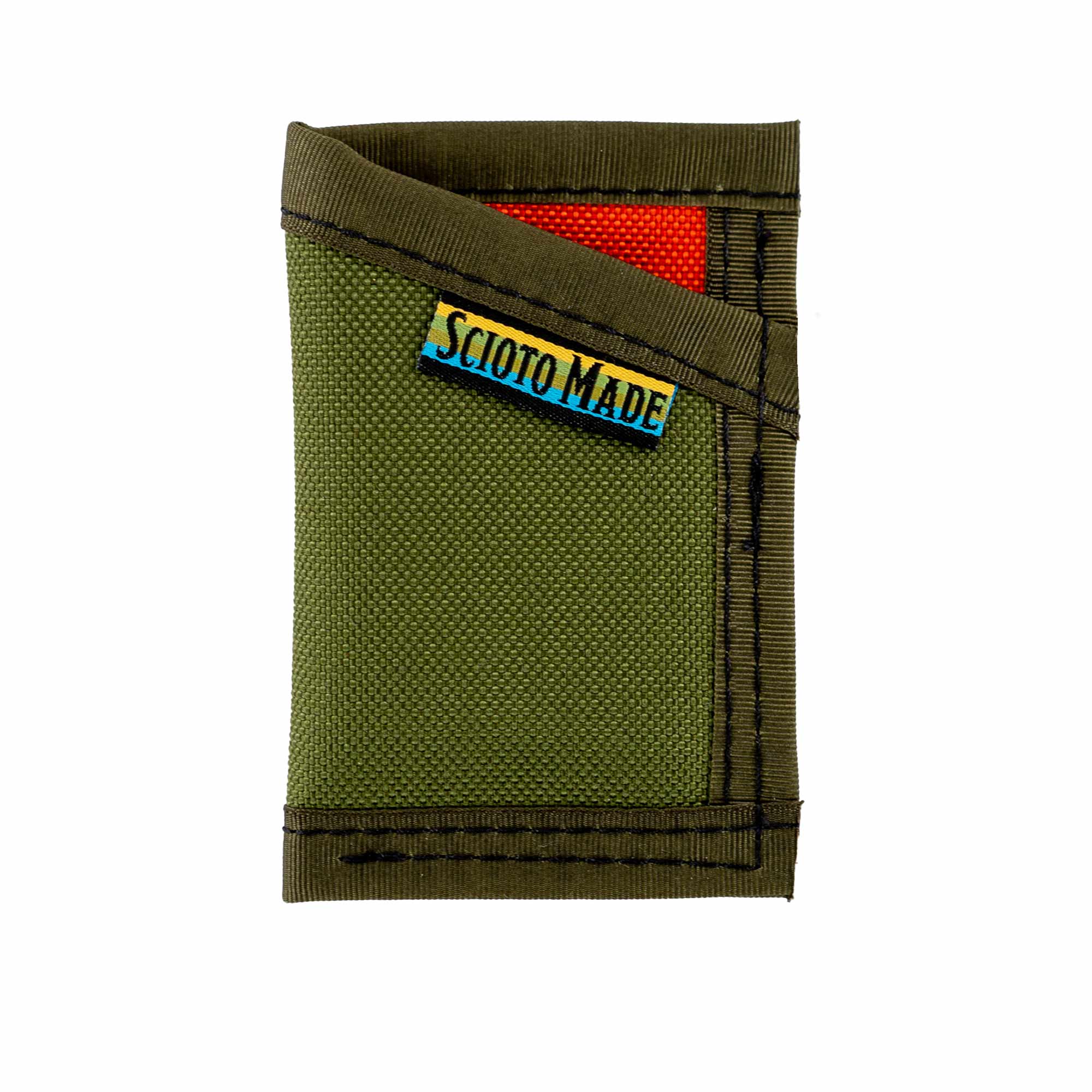 Skip Wallet - Olive & Orange