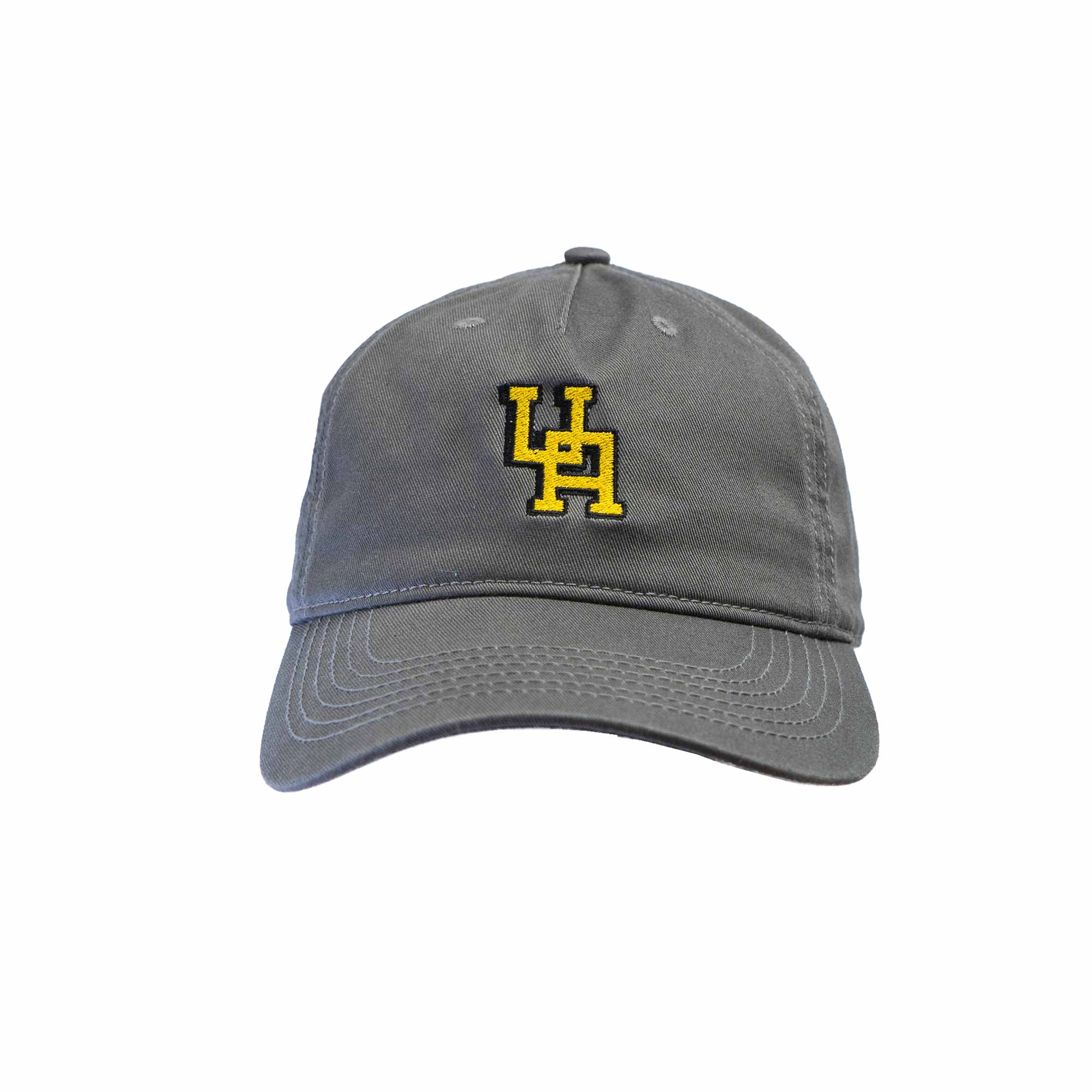 Upper Arlington embroidered UA charcoal dad hat. Officially Licensed and embroidered in Upper Arlington. 100% organic cotton unstructured hat. One size fits most.