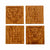 Upper Arlington Golden Bear Wood Coaster - Set of 4